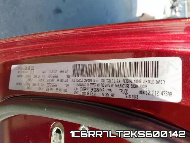 1C6RR7LT2KS600142 фото 2