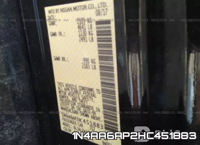 1N4AA6AP2HC451883 фото 9