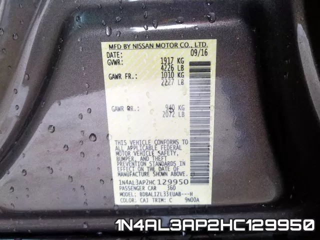 1N4AL3AP2HC129950 фото 2