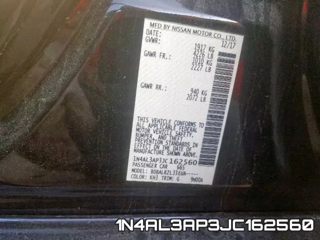 1N4AL3AP3JC162560 фото 2