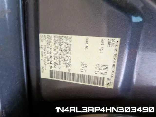 1N4AL3AP4HN303490 фото 2