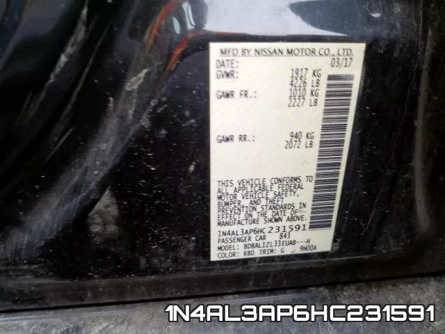 1N4AL3AP6HC231591 фото 2