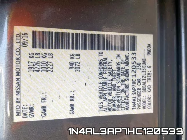 1N4AL3AP7HC120533 фото 2
