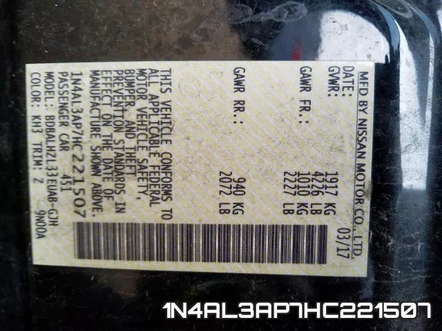 1N4AL3AP7HC221507 фото 2