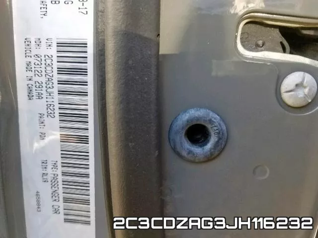 2C3CDZAG3JH116232 фото 2