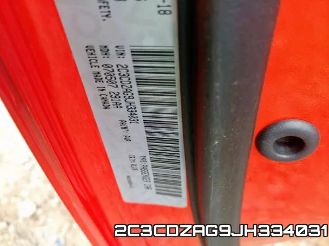 2C3CDZAG9JH334031 фото 2