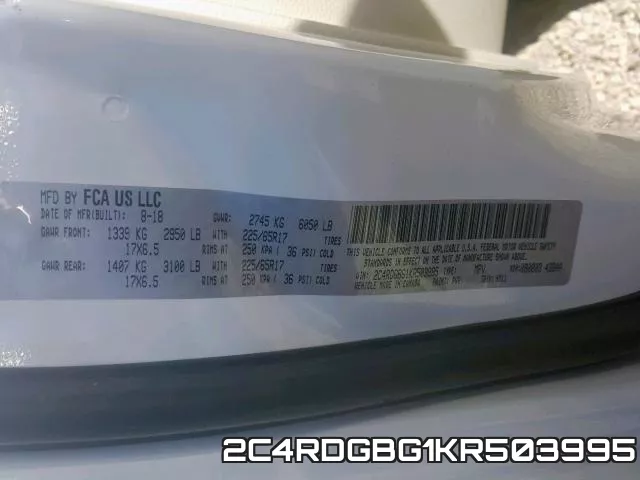 2C4RDGBG1KR503995 фото 2
