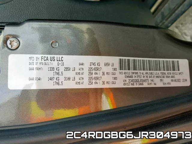 2C4RDGBG6JR304973 фото 2