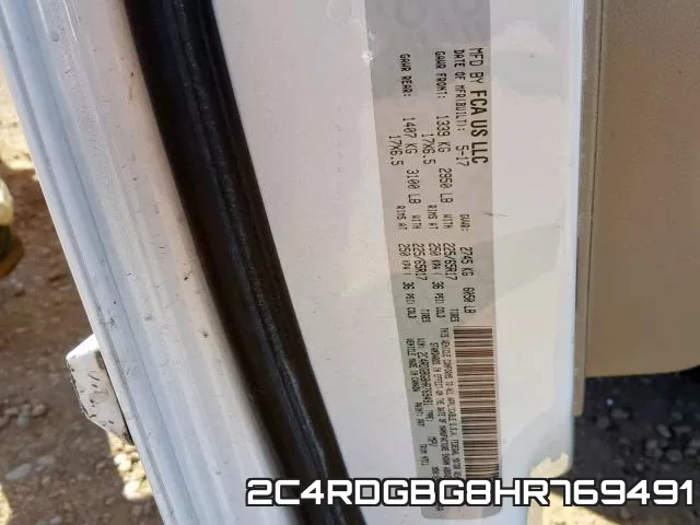 2C4RDGBG8HR769491 фото 2