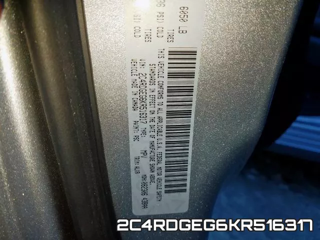 2C4RDGEG6KR516317 фото 2