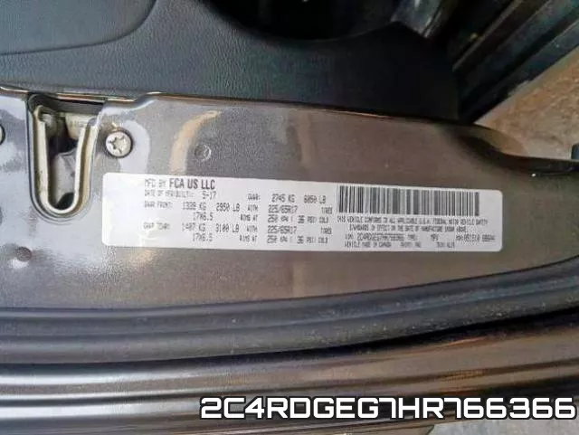 2C4RDGEG7HR766366 фото 2