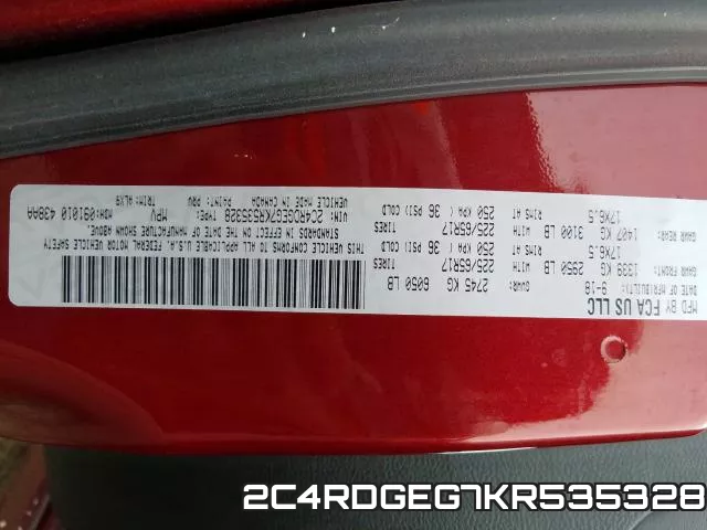 2C4RDGEG7KR535328 фото 2