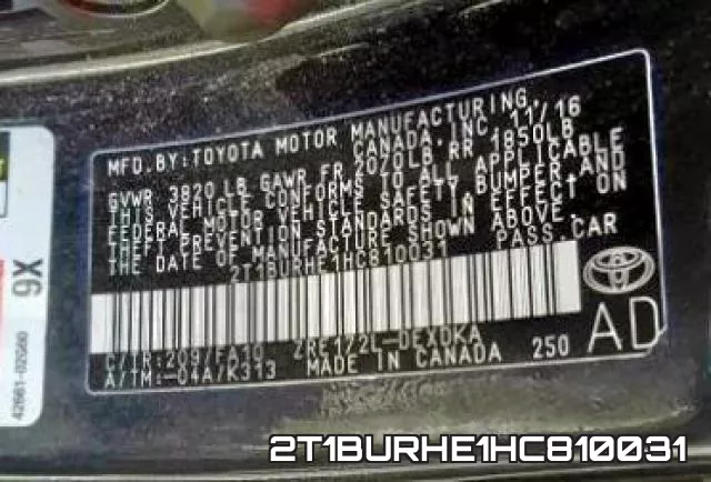 2T1BURHE1HC810031 фото 2