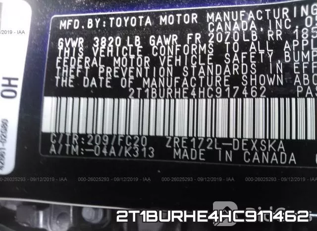 2T1BURHE4HC917462 фото 10