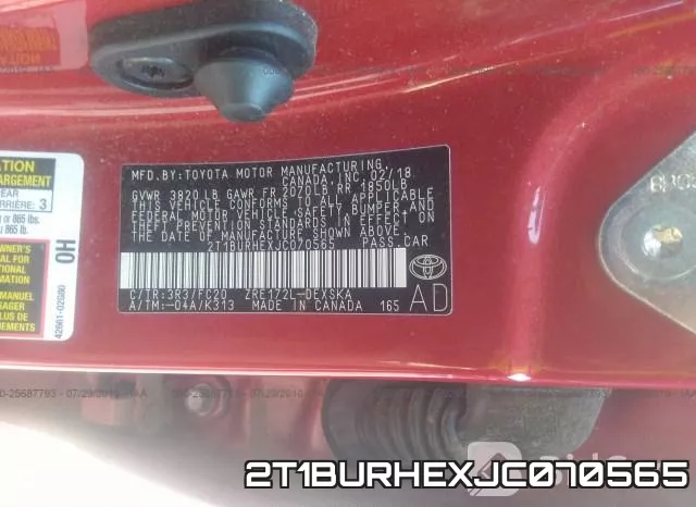 2T1BURHEXJC070565 фото 10