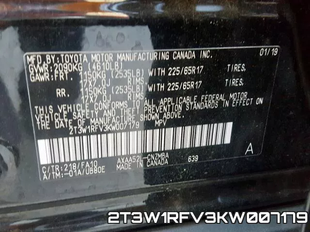 2T3W1RFV3KW007179 фото 2