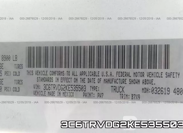3C6TRVDG2KE535503 фото 9