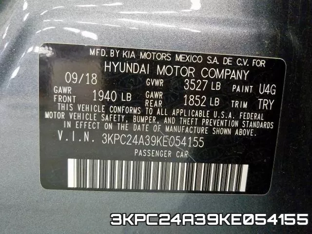 3KPC24A39KE054155 фото 2
