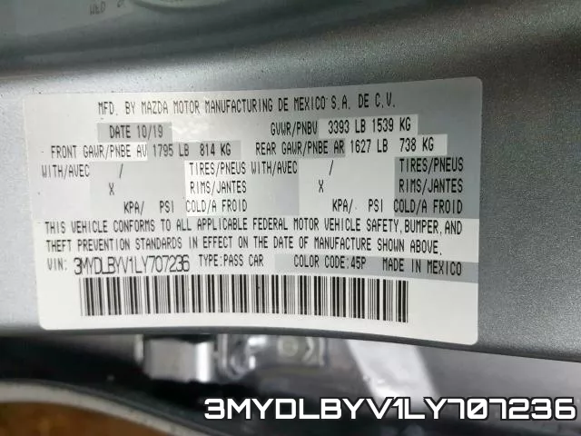 3MYDLBYV1LY707236 фото 2