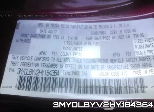3MYDLBYV2HY184364 фото 10