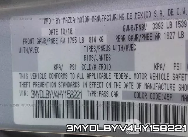 3MYDLBYV4HY158221 фото 9