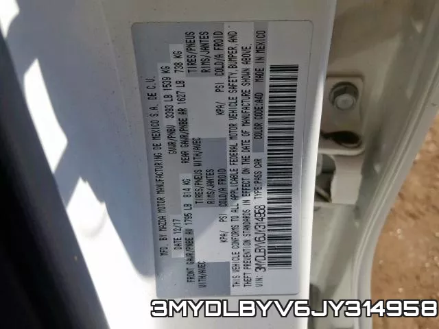3MYDLBYV6JY314958 фото 2
