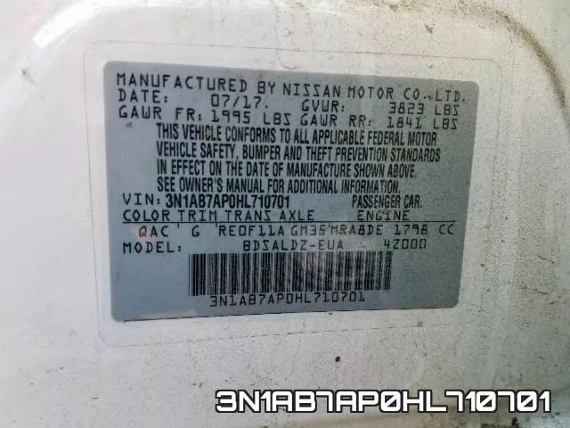3N1AB7AP0HL710701 фото 2