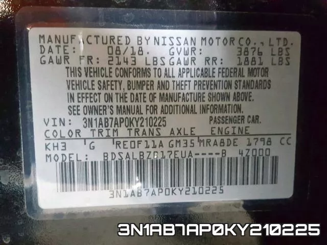 3N1AB7AP0KY210225 фото 2