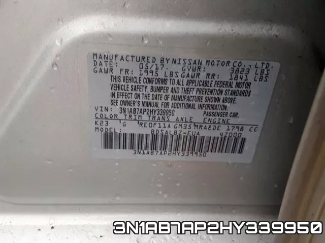 3N1AB7AP2HY339950 фото 2