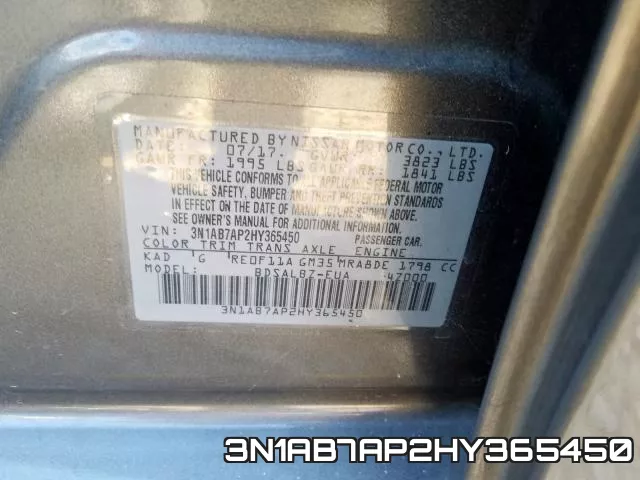 3N1AB7AP2HY365450 фото 2
