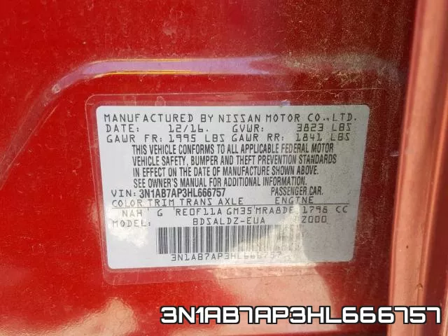 3N1AB7AP3HL666757 фото 2