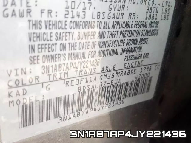 3N1AB7AP4JY221436 фото 2