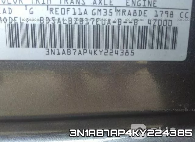 3N1AB7AP4KY224385 фото 9