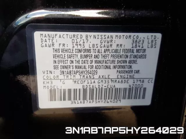 3N1AB7AP5HY264029 фото 2