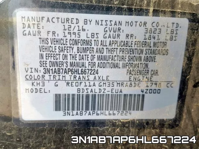 3N1AB7AP6HL667224 фото 2