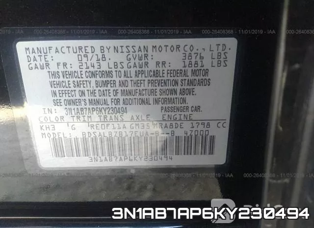 3N1AB7AP6KY230494 фото 9