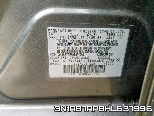 3N1AB7AP8HL637996 фото 2
