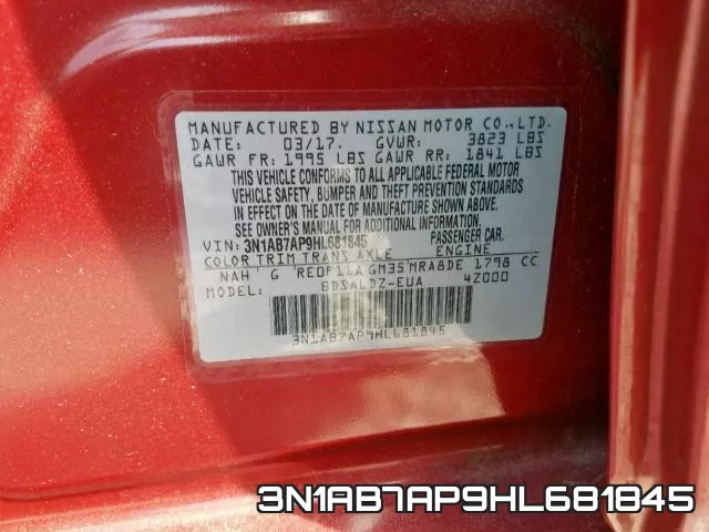 3N1AB7AP9HL681845 фото 2