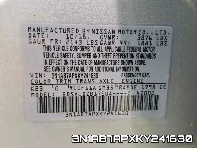 3N1AB7APXKY241630 фото 2