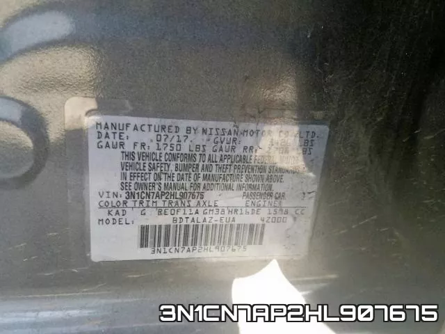 3N1CN7AP2HL907675 фото 2