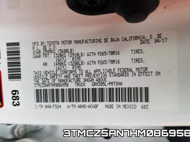 3TMCZ5AN7HM086958 фото 2