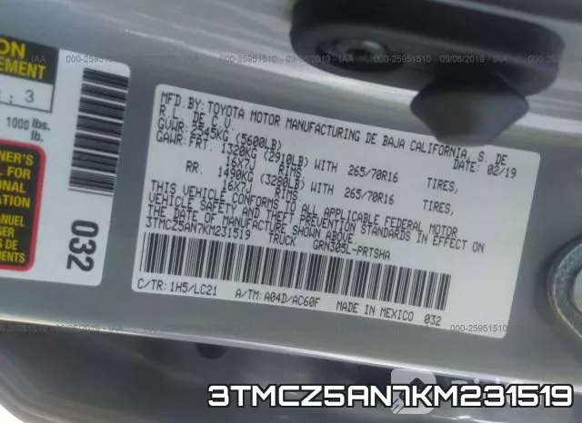 3TMCZ5AN7KM231519 фото 9