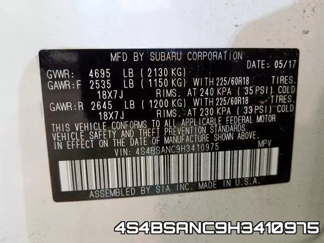 4S4BSANC9H3410975 фото 2