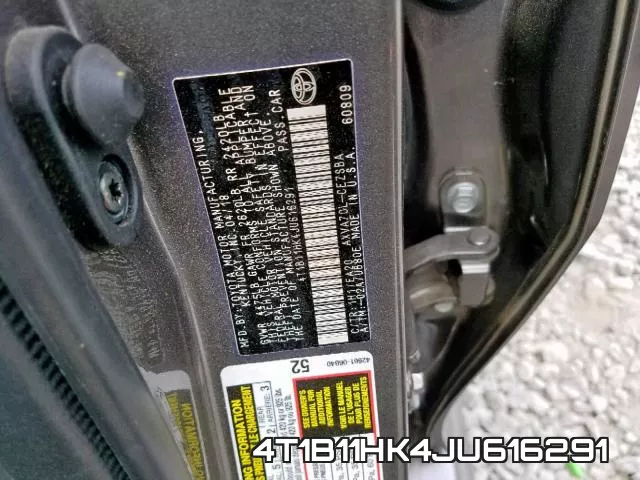 4T1B11HK4JU616291 фото 2