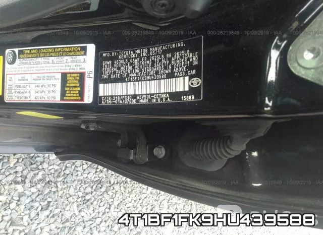 4T1BF1FK9HU439588 фото 9