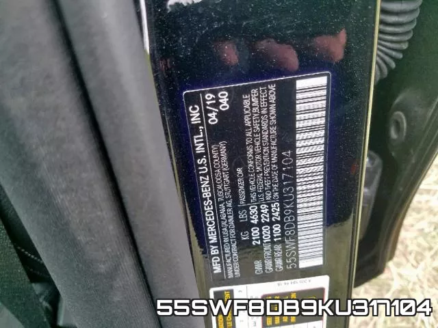 55SWF8DB9KU317104 фото 2