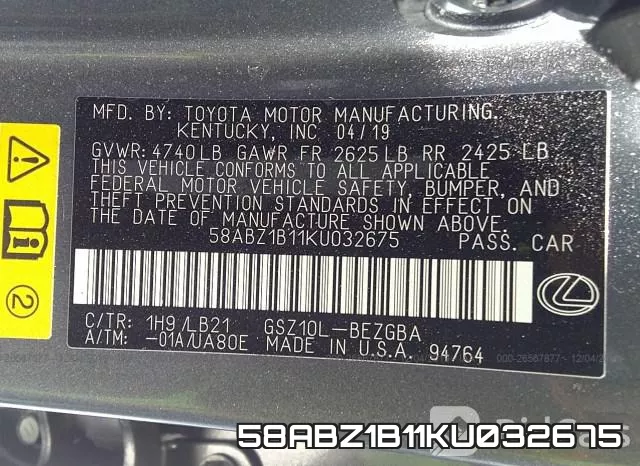 58ABZ1B11KU032675 фото 10