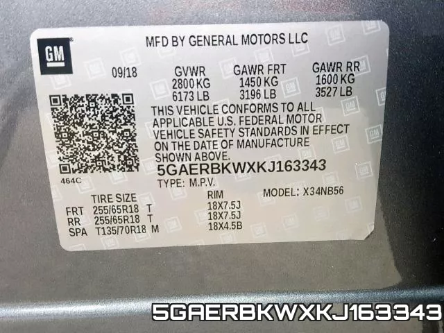5GAERBKWXKJ163343 фото 2