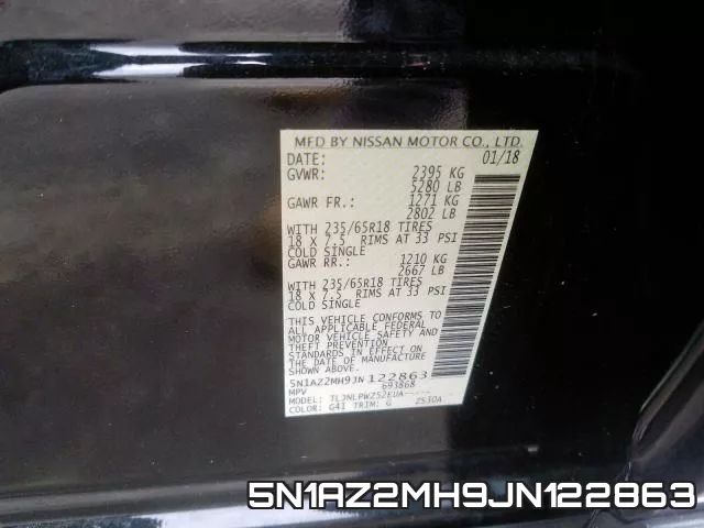 5N1AZ2MH9JN122863 фото 2