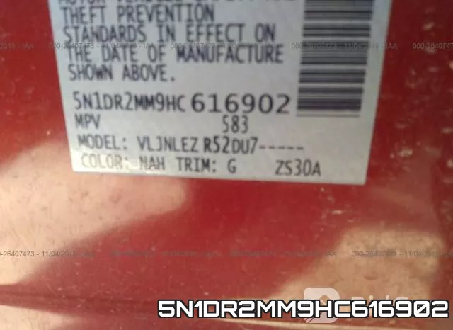 5N1DR2MM9HC616902 фото 10